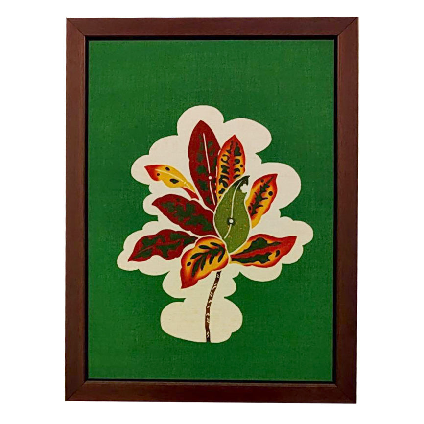 最終価格◎紅型陶器額装【流水花紅葉紋】壁飾り 希少 croton_green.jpg?v=1703399243